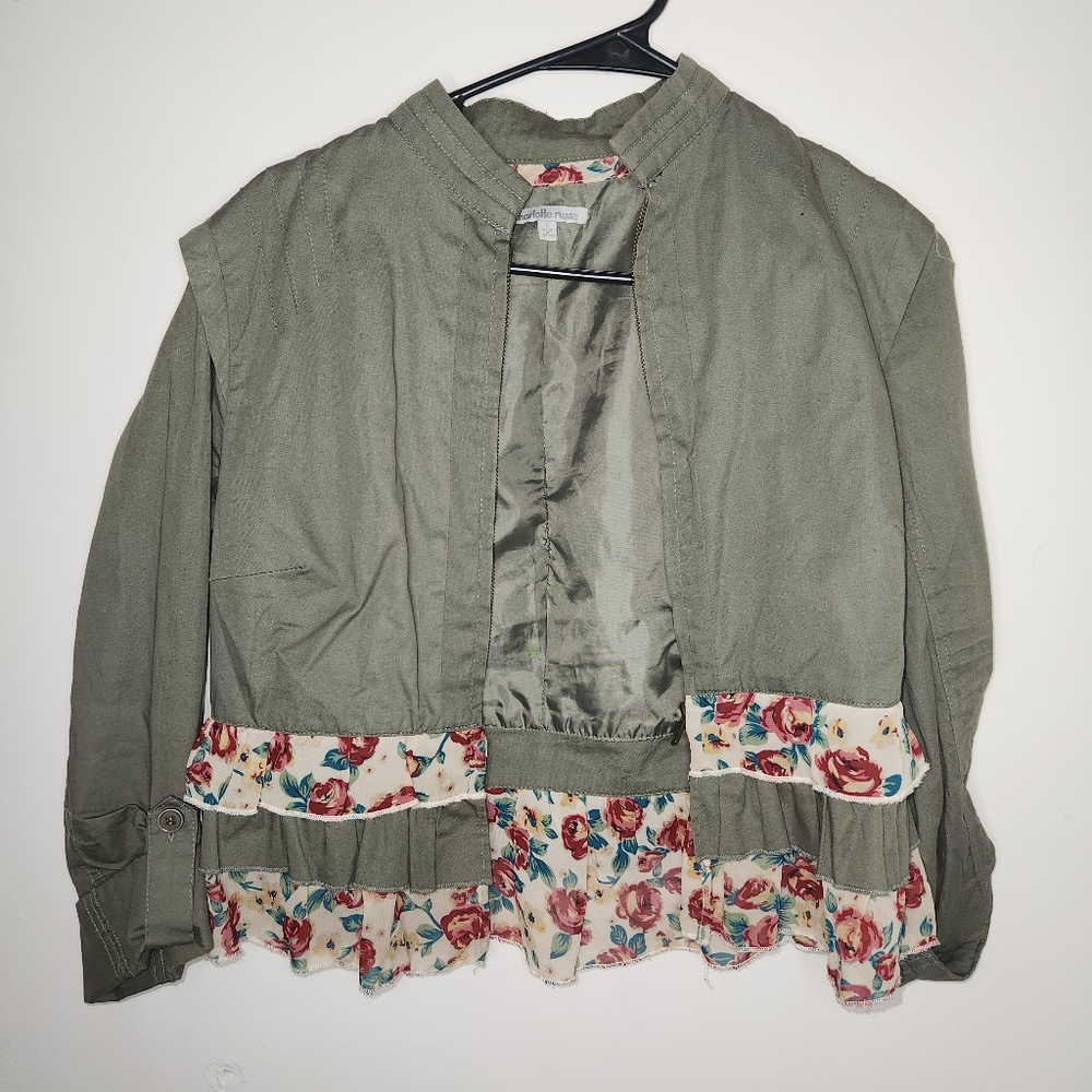 Charlotte Russe floral peplum jacket